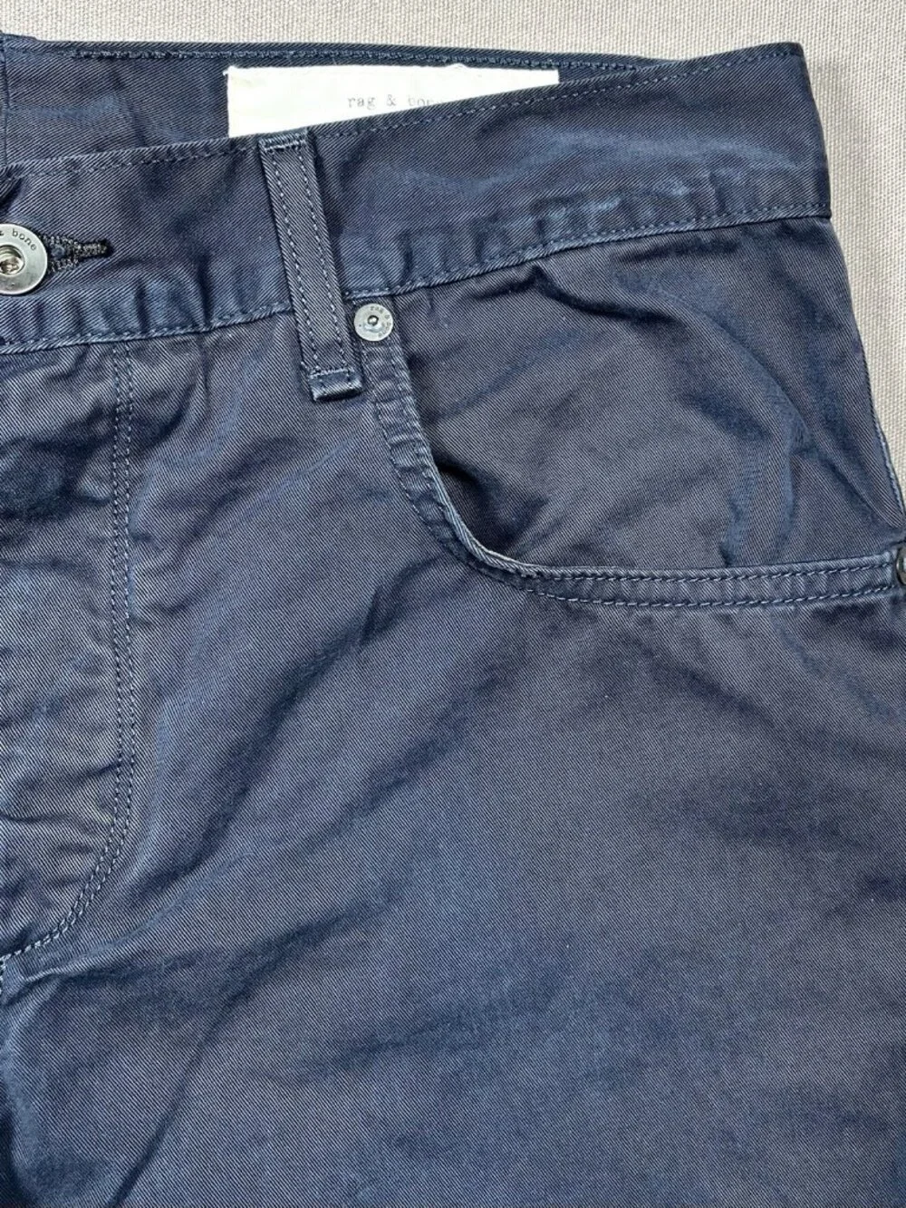 Rag & Bone Standard Issue Fit 3 Slim Straight Leg Blue Pants - Men Size 32 X 30